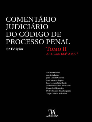 cover image of Comentário Judiciário do Código de Processo Penal--Tomo II--124.º a 190.º--3ª Edição